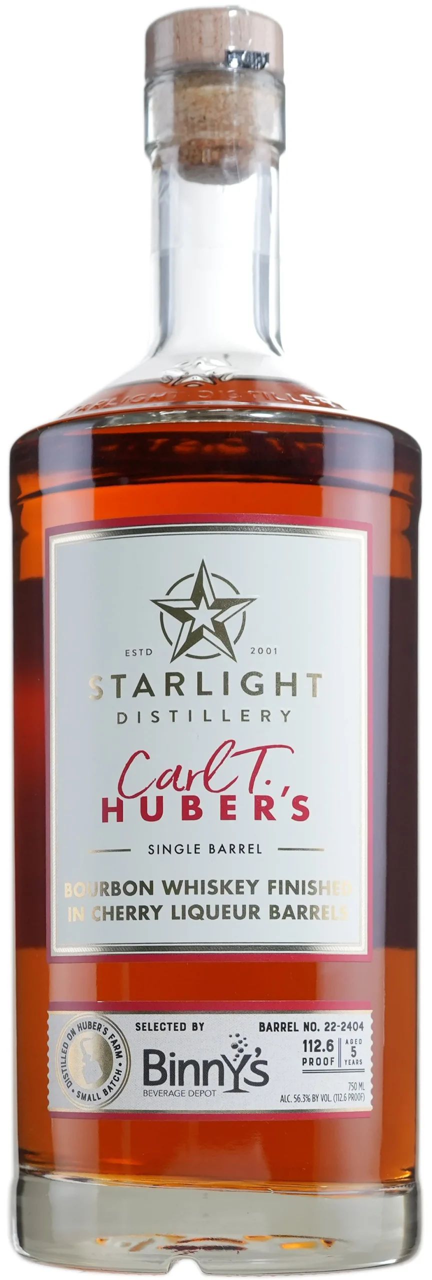 Starlight Distillery Bourbon Finished in Cherry Liqueur Barrels - Whiskey
