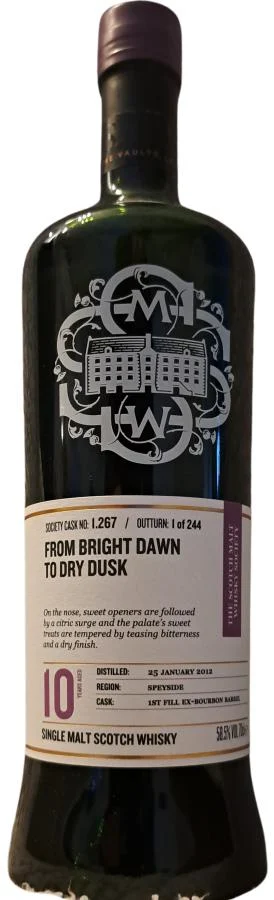 Glenfarclas 2012 SMWS Cask No. 1.267 (10 Year Old) Single Malt Scotch Whisky | 700ML - Whiskey
