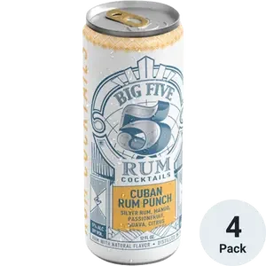 Big Five Cuban Rum Punch | (4)*355ML - Cocktail