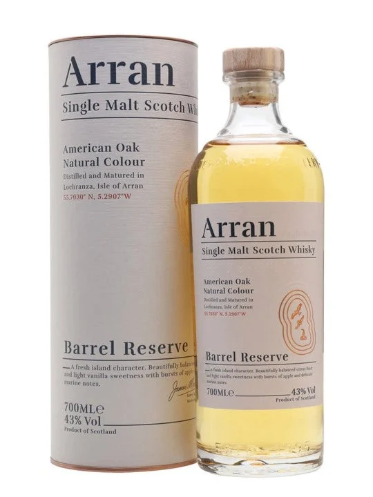 Arran American Oak Natural Colour Barrel Reserve Single Malt Scotch Whisky | 700ML - Whiskey