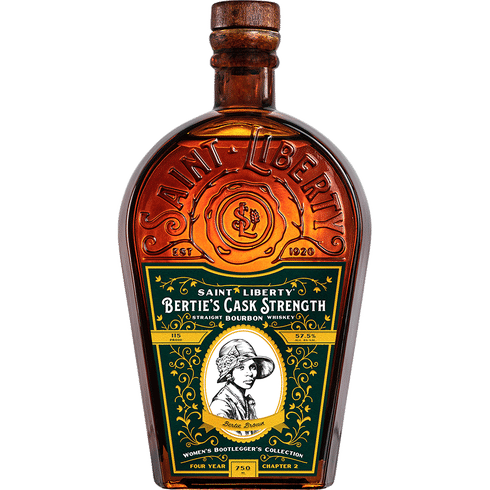 Saint Liberty Bertie's Mash Bill Cask Strength Straight Bourbon Proof 115 Bertie Brown 4 Year Old Whiskey