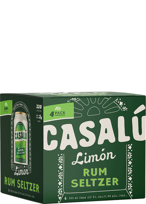 Casalu Limon Rum Seltzer Cocktail | 4x355ML