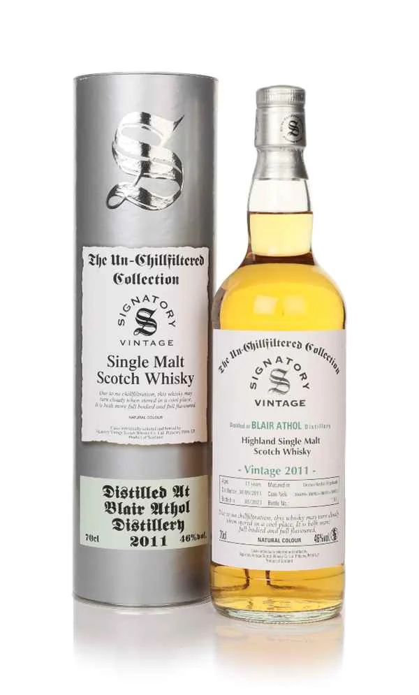 Blair Athol 11 Year Old 2011 (casks 306899 & 306905 & 306911 & 306913) - Un-Chilfiltered Collection (Signatory) | 700ML