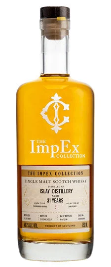 The Impex Collection Islay Distillery 31 Year Old Ex Bourbon Barrel # 700048 Islay Single Malt 1991 Scotch Whisky - Whiskey