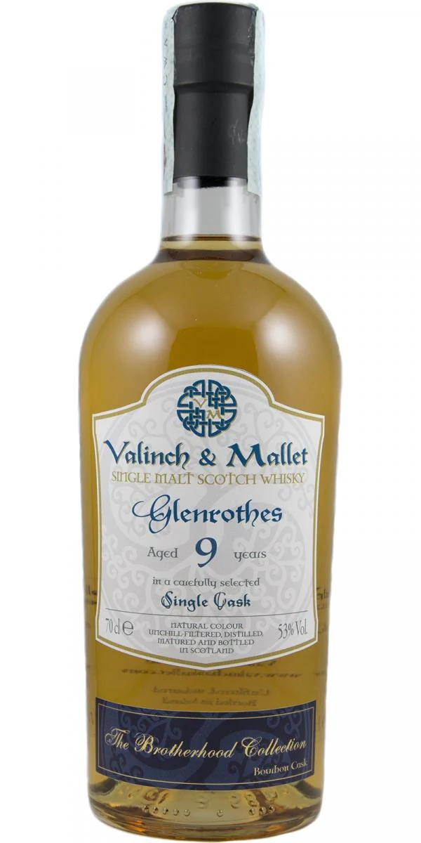 Glenrothes 2008 (Valinch & Mallet) The Brotherhood Collection (Cask #18-0901) 9 Year Old 2018 Release Single Malt Scotch Whisky | 700ML