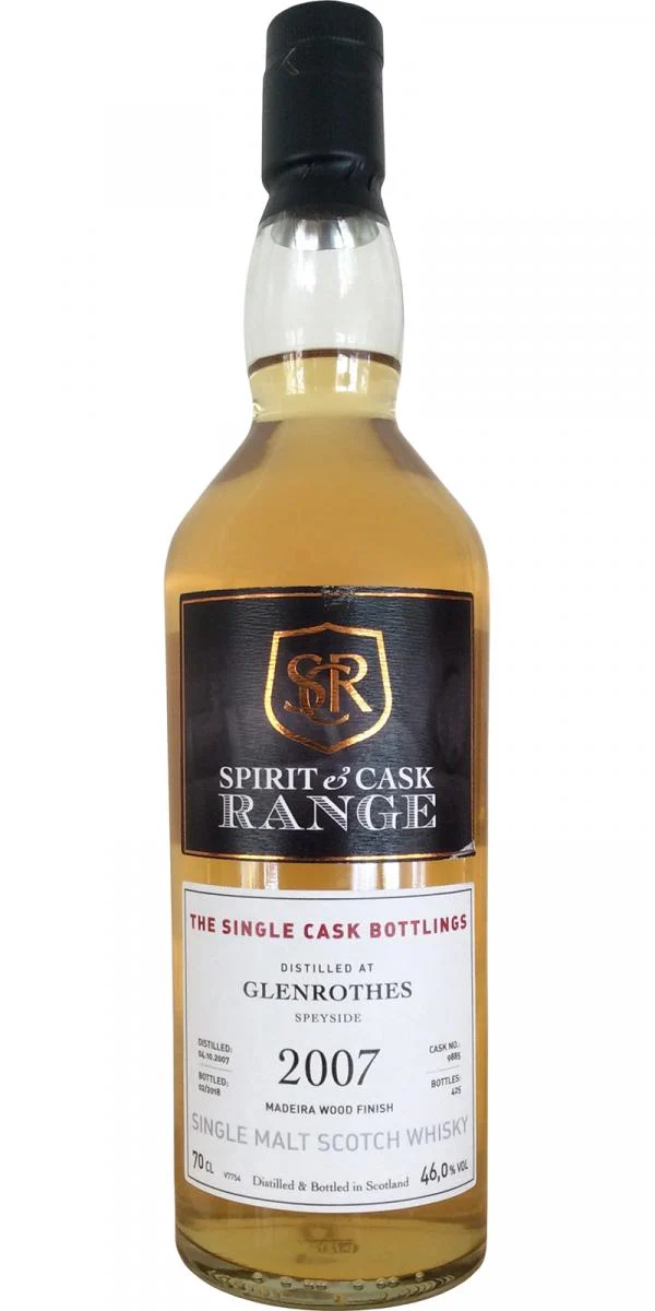 Glenrothes 2007 (Whiskymax) Spirit & Cask Range (Cask #9885) 2018 Release Single Malt Scotch Whisky | 700ML - Whiskey