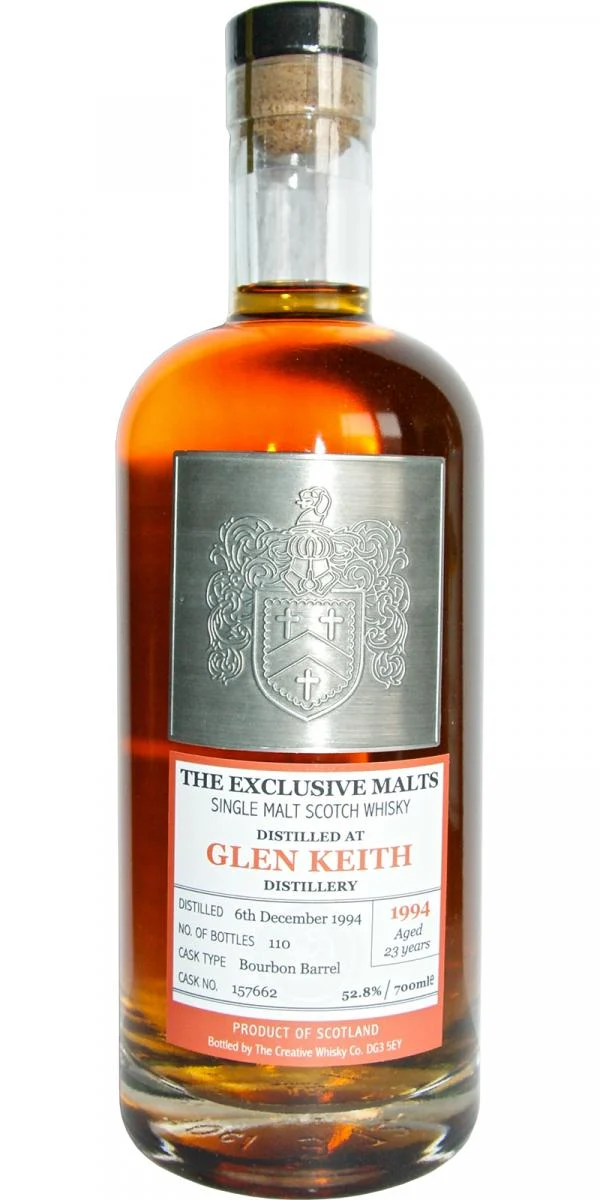 Glen Keith 1994 CWC The Exclusive Malts (Cask #157662) 23 Year Old 2018 Release Single Malt Scotch Whisky | 700ML - Whiskey