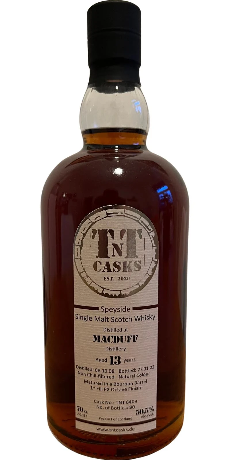 Macduff 2008 (TnT-Casks) Octave Finishes TNT 6409 (13 Year Old) Scotch Whisky | 700ML