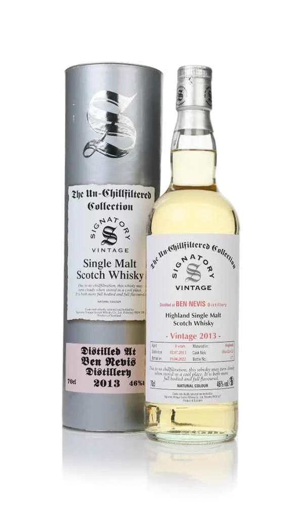 Ben Nevis 8 Year Old 2013 (casks 316 & 322 & 323) - Un-Chillfiltered Collection (Signatory) | 700ML