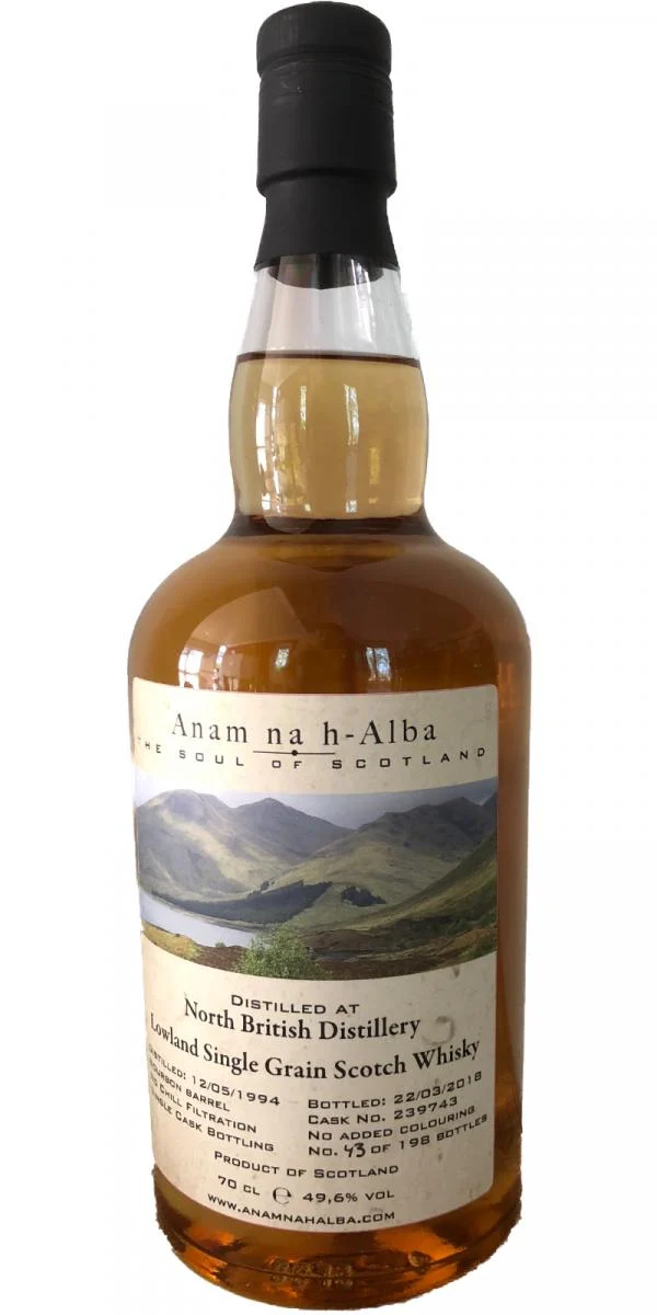 North British 1994 ANHA (Cask #239743) 2018 Release Single Grain Scotch Whisky | 700ML - Whiskey