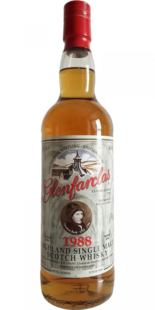 Glenfarclas 1988 Edition N°22 Thomas Reid 2018 Release Single Malt Scotch Whisky | 700ML - Whiskey