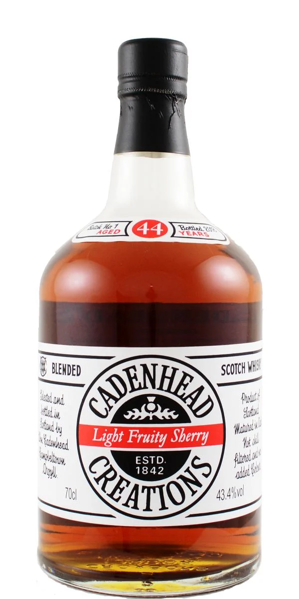 Creations 1973 (Cadenhead's) Light Fruity Sherry 44 Year Old 2018 Release Blended Scotch Whisky | 700ML - Whiskey