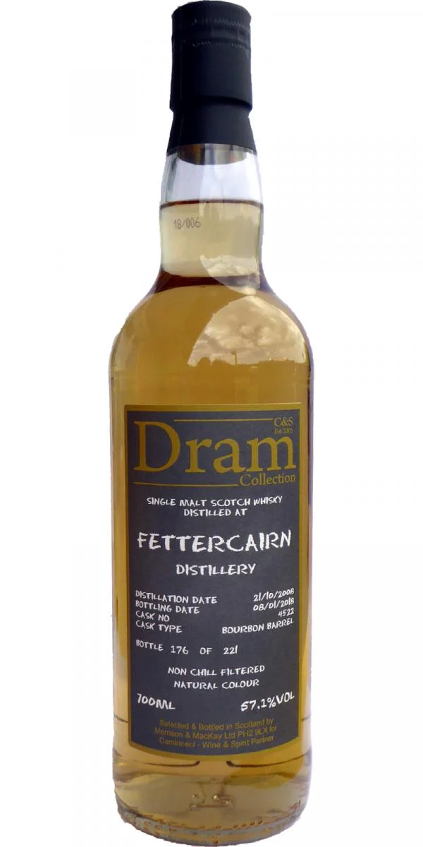 Fettercairn 2008 C&S Dram Collection (Cask #4522) 9 Year Old 2018 Release Single Malt Scotch Whisky | 700ML - Whiskey