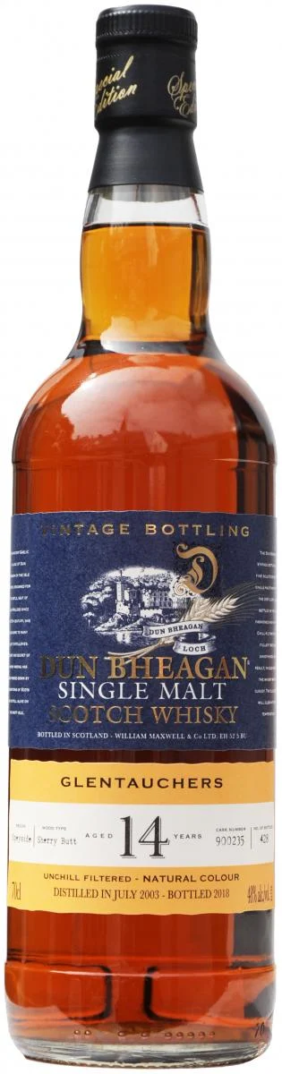 Glentauchers 2003 (Ian Macleod) Dun Bheagan (Cask #900235) 14 Year Old 2018 Release Single Malt Scotch Whisky | 700ML - Whiskey