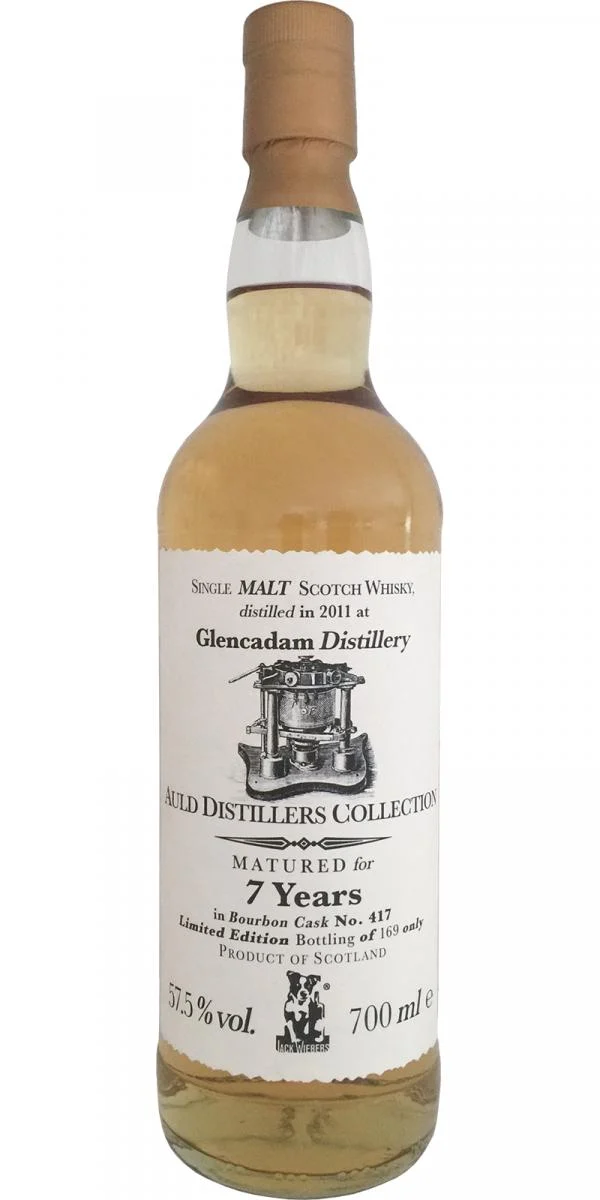 Glencadam 2011 (Jack Wiebers Whisky World) Colección Auld Distillers (Cask #417) Whisky escocés de malta única de lanzamiento en 2018 de 7 años | 700ML