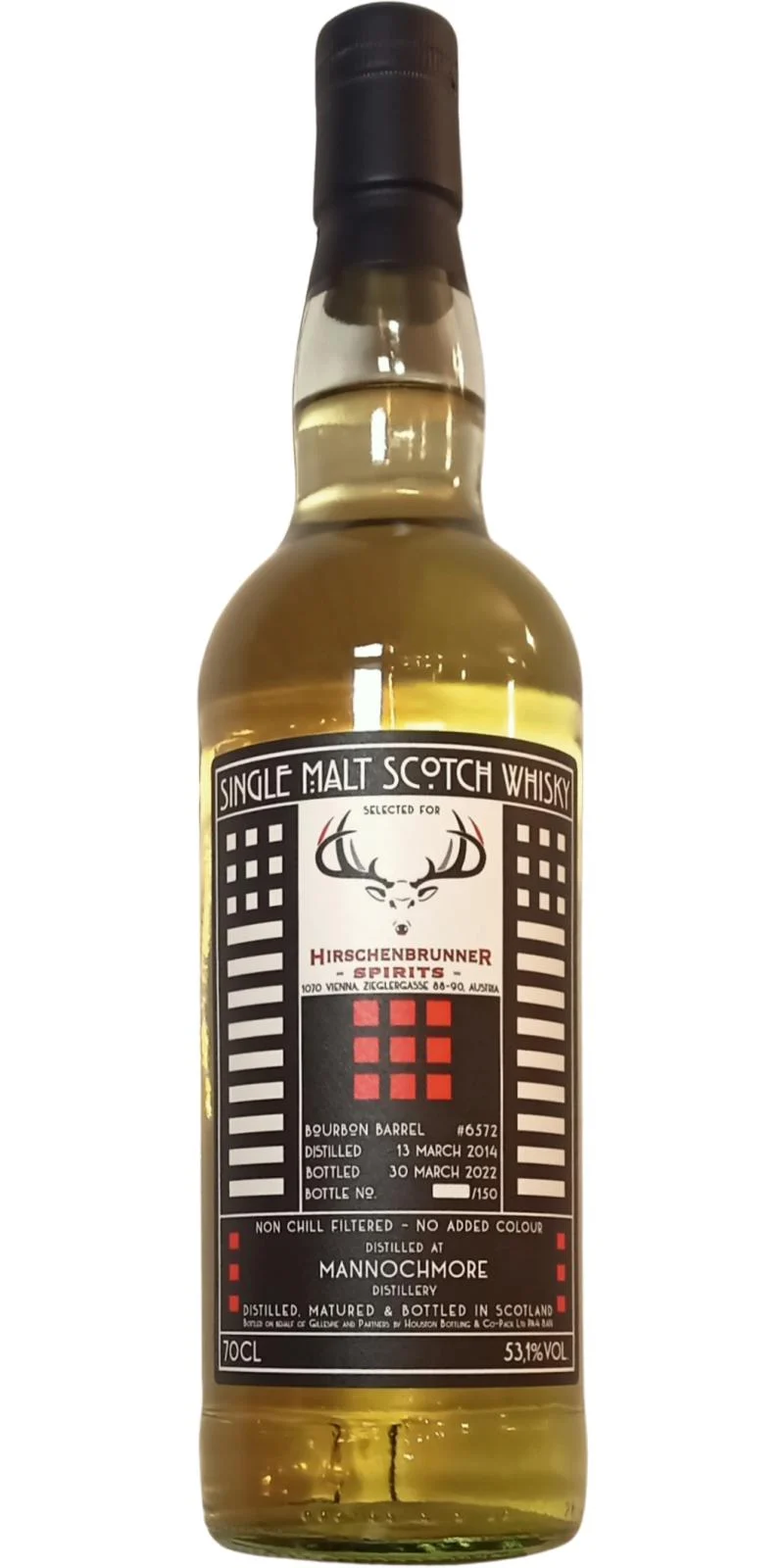 Mannochmore 2014 G&P Hirschenbrunner Spirits Edition Scotch Whisky | 700ML - Whiskey