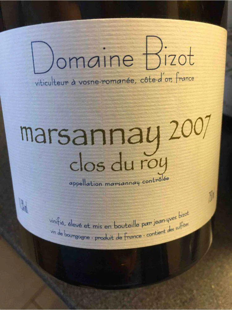 2007 | Domaine Jean Yves Bizot | Marsannay Clos du Roy - Wine