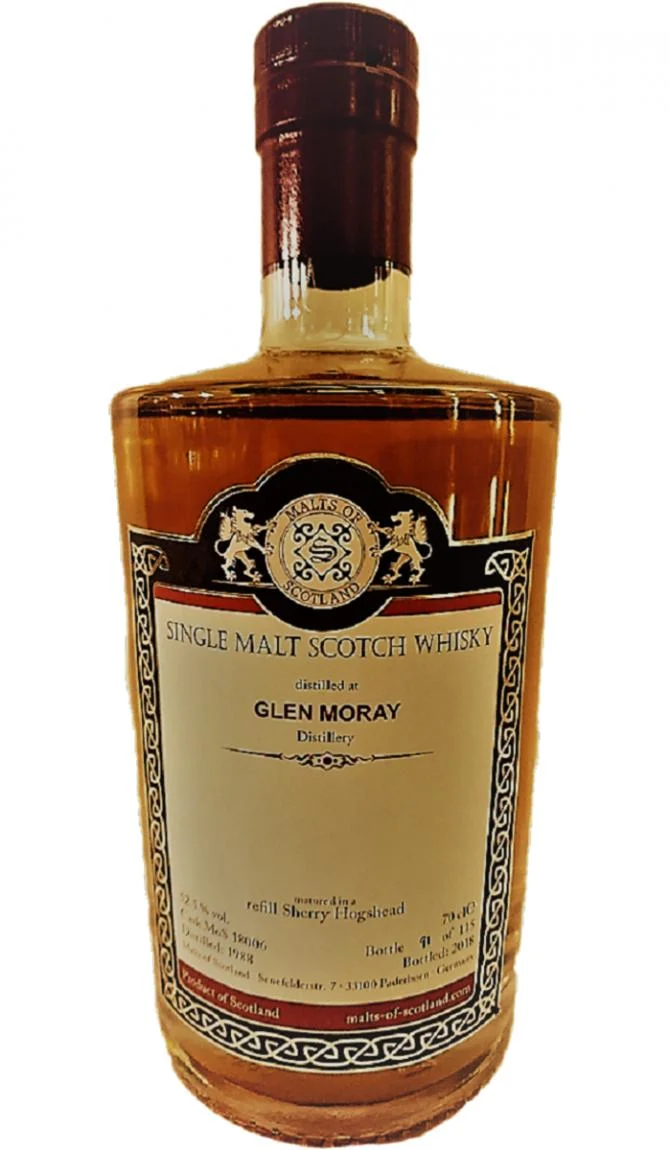 Glen Moray 1988 MoS (Cask #18006) 2018 Release Single Malt Scotch Whisky | 700ML - Whiskey