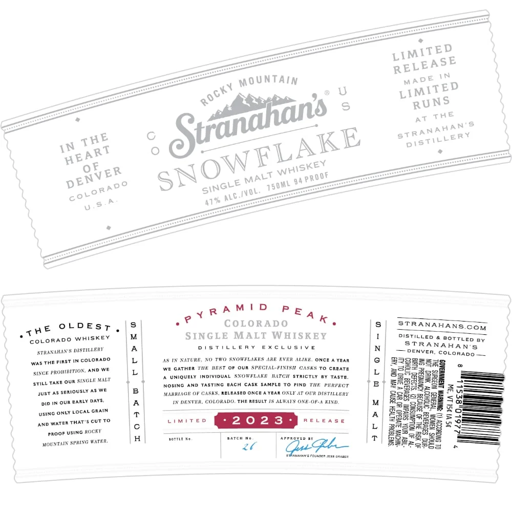 Stranahan's Snowflake 2023 Batch #26 - Whiskey