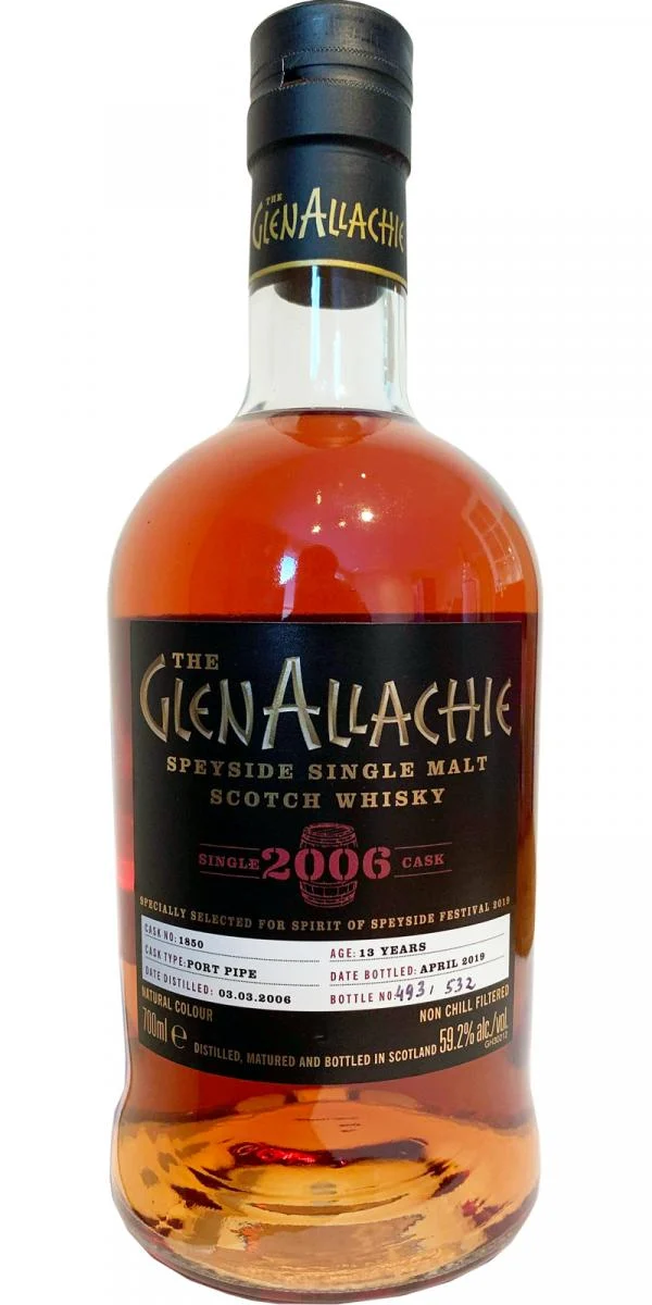 Glenallachie 2006 Spirit of Speyside Festival 13 Year Old 2019 Release (Cask #1850) Single Malt Scotch Whisky | 700ML - Whiskey