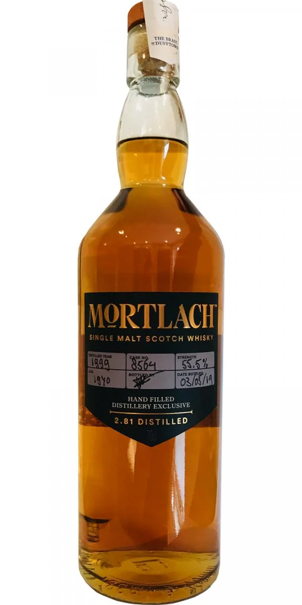 Mortlach 1999 Hand Filled at the Distillery 19 Year Old 2019 Release (Cask #8564) Single Malt Scotch Whisky | 700ML - Whiskey