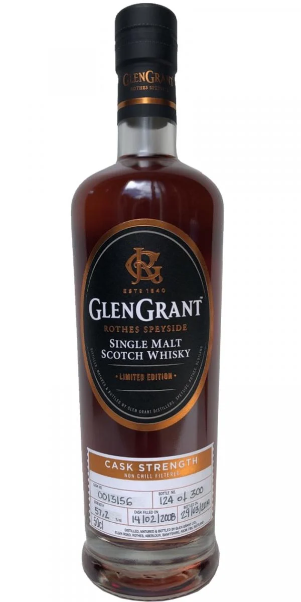 Glen Grant 2008 Cask Strength - Limited Edition 2019 Release (Cask #13156) Single Malt Scotch Whisky | 500ML