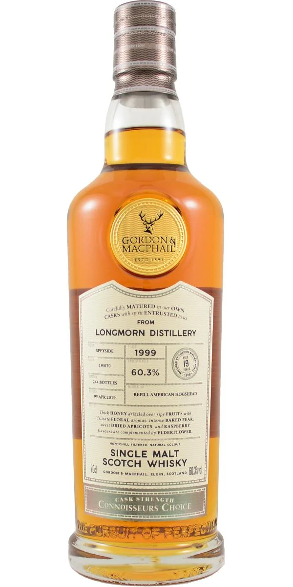Longmorn 1999 (Gordon & MacPhail) Connoisseurs Choice - Cask Strength 19 Year Old 2019 Release (Cask #60471) Single Malt Scotch Whisky | 700ML