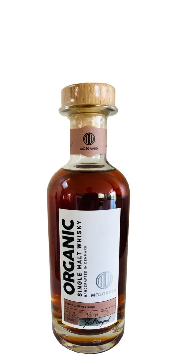 Mosgaard Organic - Pedro Ximenez Cask Batch 3 2019 Release Single Malt Whisky | 500ML
