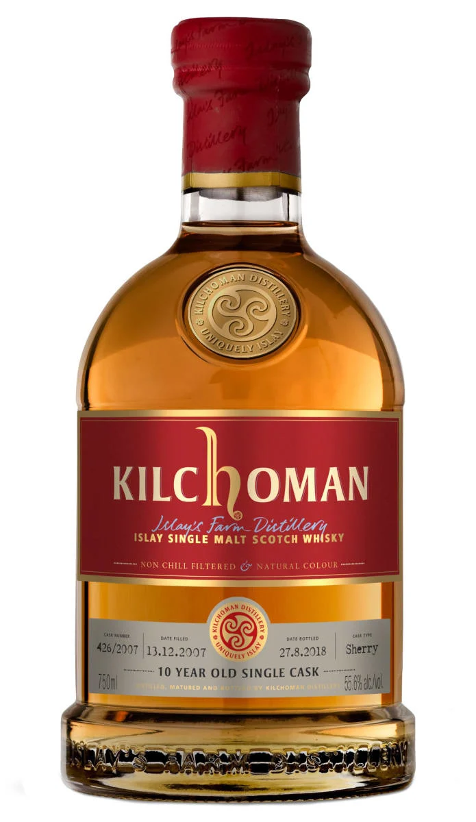 Kilchoman 10 Year Old Single Cask Sherry Scotch Whisky - Whiskey