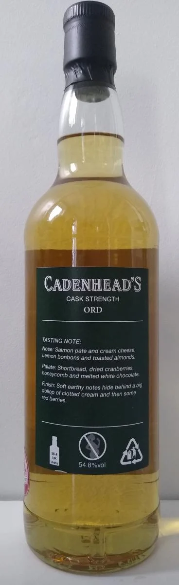 Ord 2005 (Cadenhead's) Colección auténtica 14 años Lanzamiento en 2019 Whisky escocés de malta única | 700ML