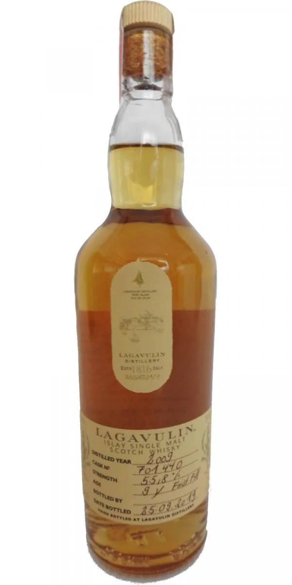 Lagavulin 2009 Hand Bottled at the Distillery 9 Year Old 2019 Release (Cask #701440) Single Malt Scotch Whisky | 200ML - Whiskey