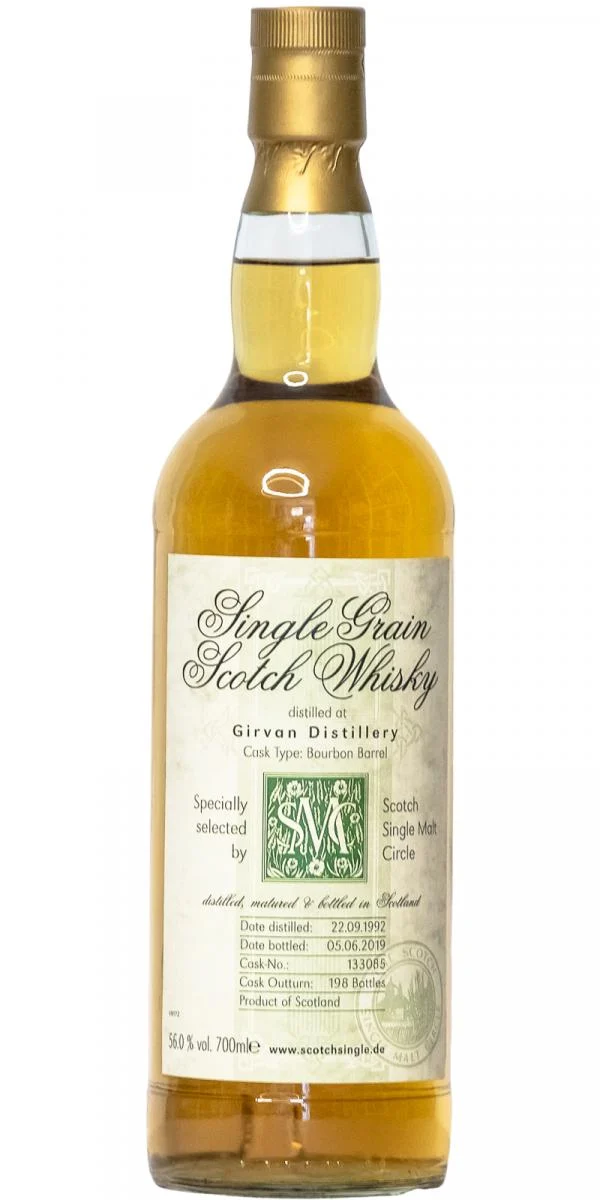 Girvan 1992 (Scotch Single Malt Circle) 2019 Release (Cask #133085) Single Grain Scotch Whisky | 700ML - Whiskey