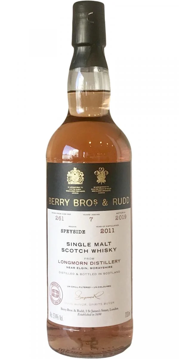 Longmorn 2011 (Berry Bros & Rudd) 7 Year Old 2019 Release (Cask #261) Single Malt Scotch Whisky | 700ML