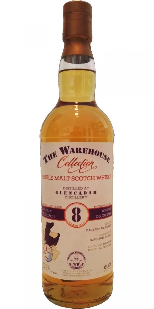 Glencadam 2011 (The Whisky Warehouse No.8) The Warehouse Collection 8 Year Old 2019 Release (Cask #W8 800125) Single Malt Scotch Whisky | 700ML - Whiskey