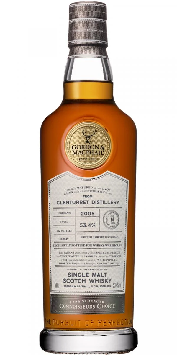 Glenturret 2005 (Gordon & MacPhail) Elección de los conocedores - Cask Strength 14 años Lanzamiento en 2019 (Lote 19/056) Whisky escocés de malta única | 700ML