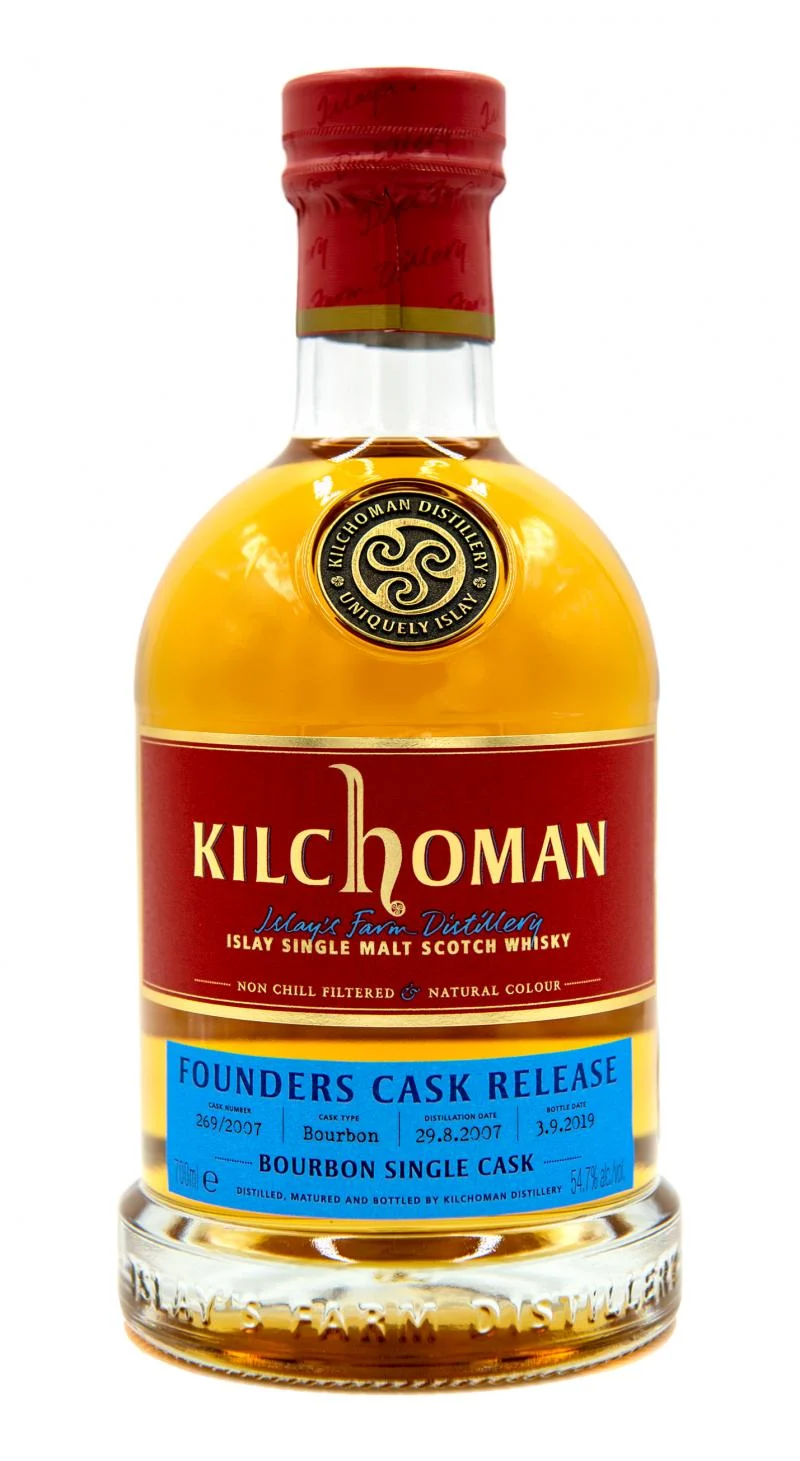 Kilchoman Founders Cask 2.ª edición, lanzamiento de 2019 (Barrica n.º 269/2007), whisky escocés de malta única | 700ML