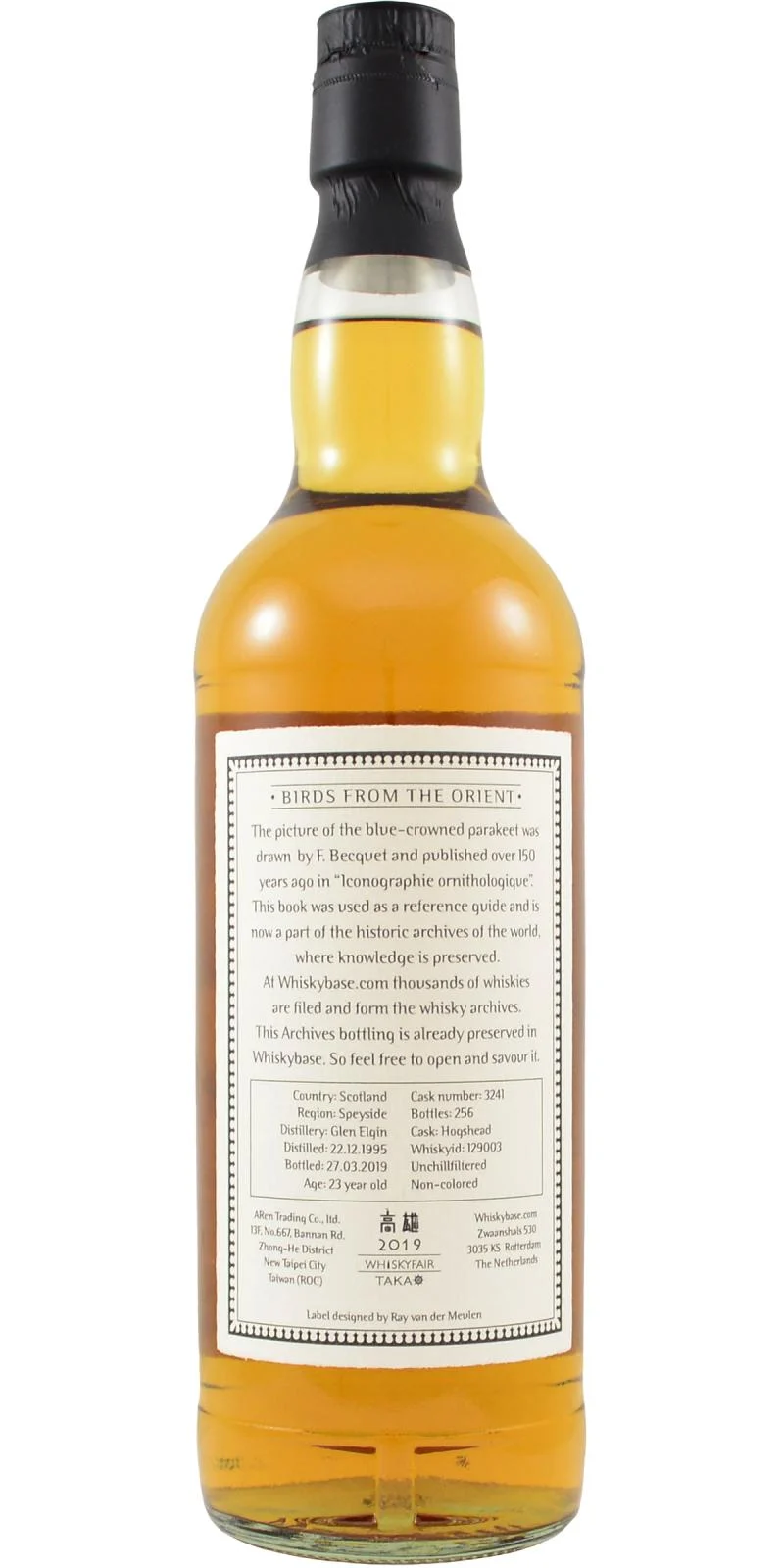 Glen Elgin 1995 (Archives) Birds from the Orient 23 Year Old 2019 Release (Cask #3241) Single Malt Scotch Whisky | 700ML - Whiskey