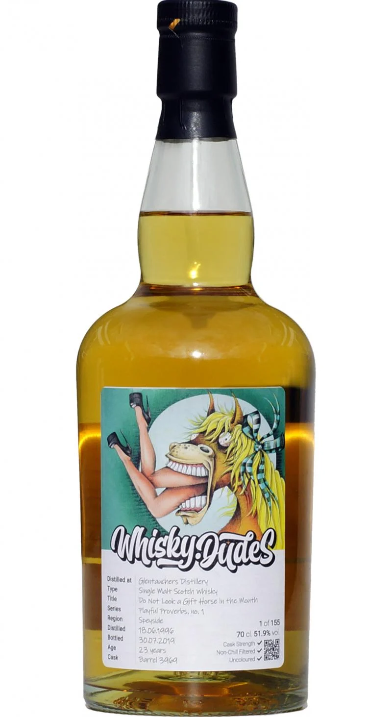 Glentauchers 1996 (Whiskydudes) Playful Proverbs 23 Year Old 2019 Release (Cask #3969) Single Malt Scotch Whisky | 700ML