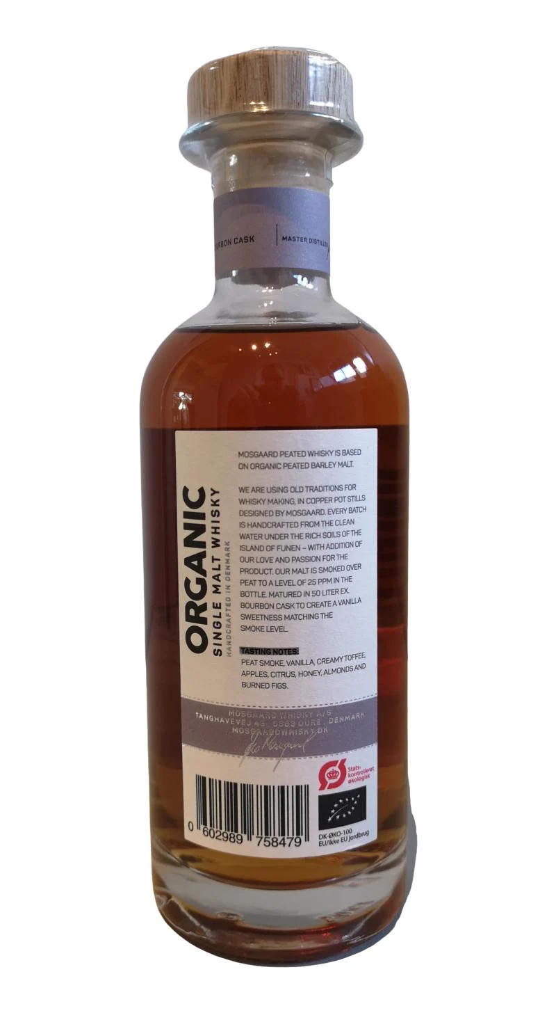 Mosgaard Organic - Peated (Batch 1) 3 Year Old 2019 Release Single Malt Whisky | 500ML