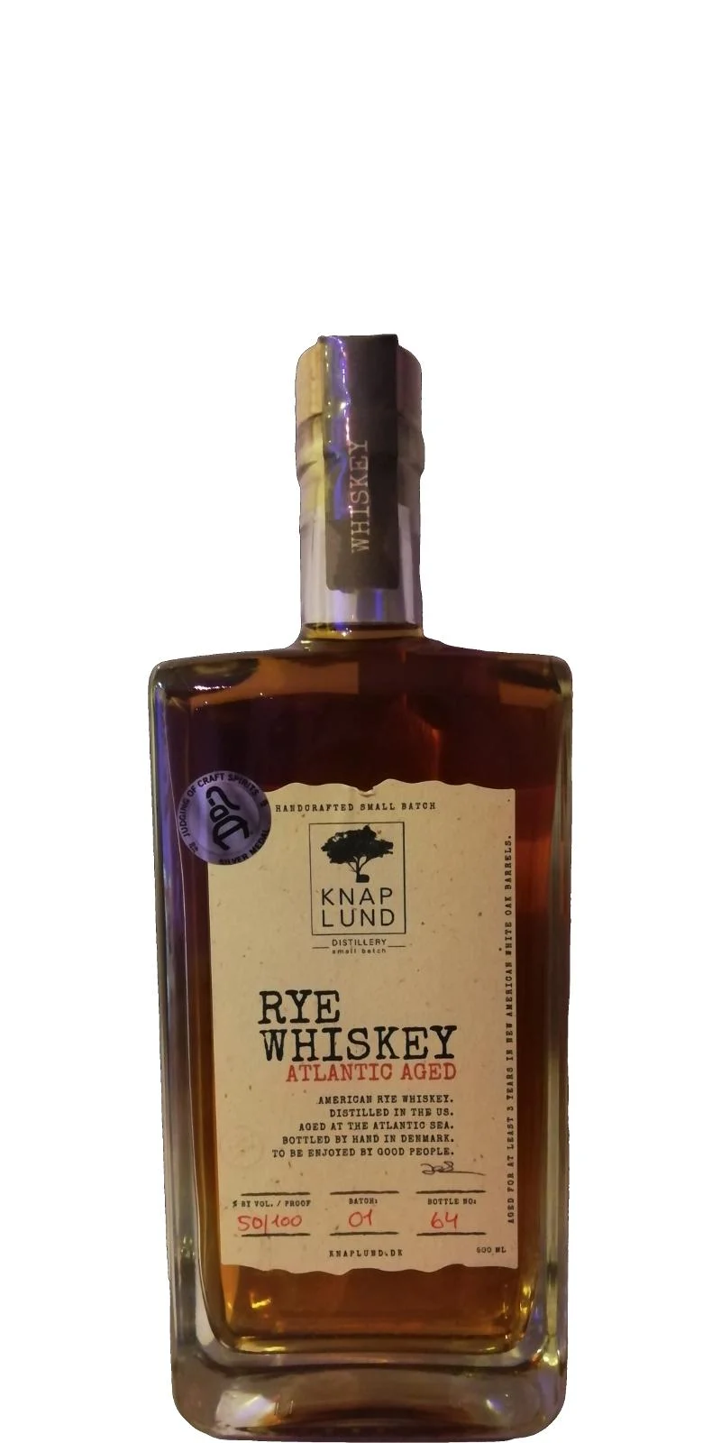 Knaplund Rye Whiskey Atlantic Aged 3 Year Old 2019 Release (Cask #1) Rye Whisky | 500ML