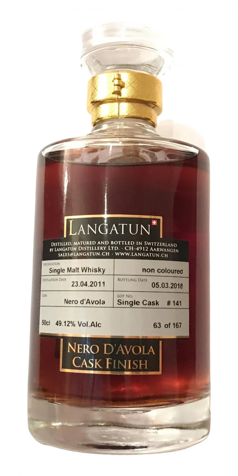 Langatun Nero d'Avola 2018 Release Single Malt Whisky | 500ML - Whiskey