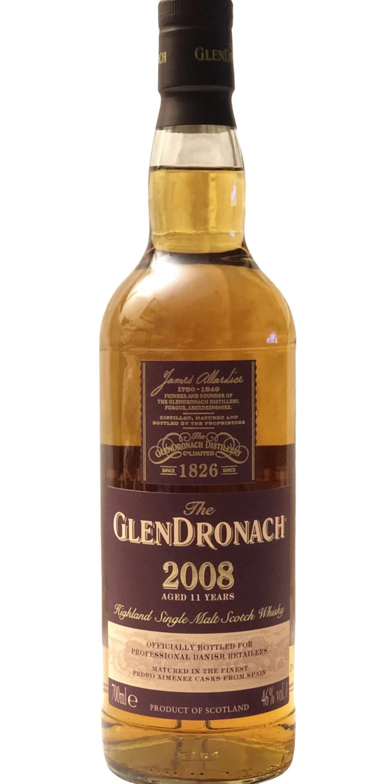 Glendronach 2008 Vintage Bottling 11 Year Old 2019 Release Single Malt Scotch Whisky | 700ML