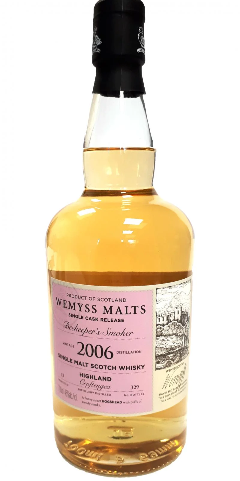 Croftengea 2006 (Wemyss Malts) Beekeeper's Smoker 13 Year Old 2019 Release Single Malt Scotch Whisky | 700ML - Whiskey