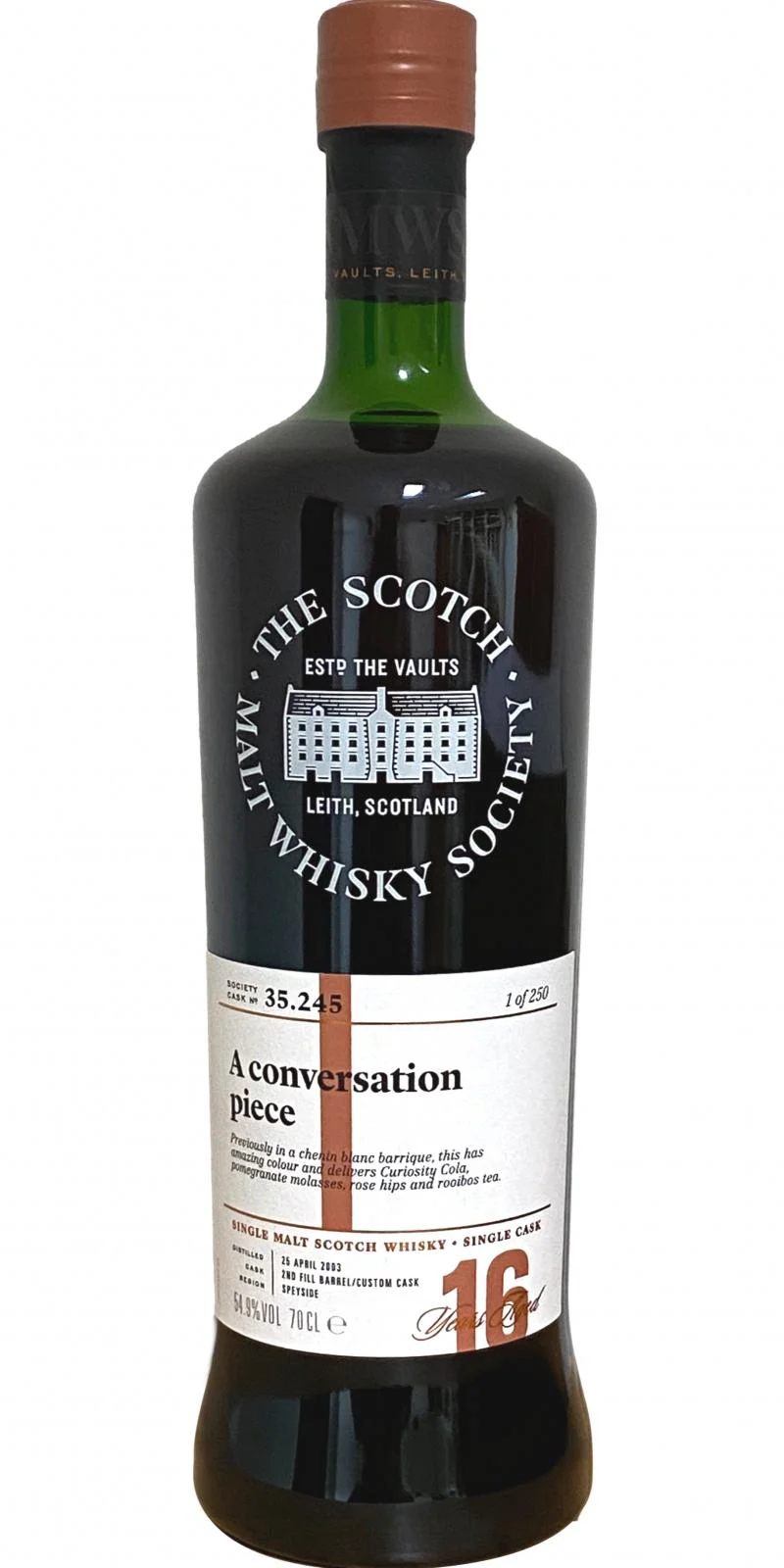 Glen Moray 2003 (The Scotch Malt Whisky Society) A conversation piece 16 Year Old 2019 Release (Cask #35.245) Single Malt Scotch Whisky | 700ML - Whiskey