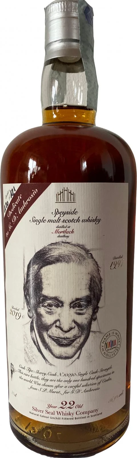 Mortlach 1997 SS (Cask #10090) 22 Year Old 2019 Release Single Malt Scotch Whisky | 700ML - Whiskey