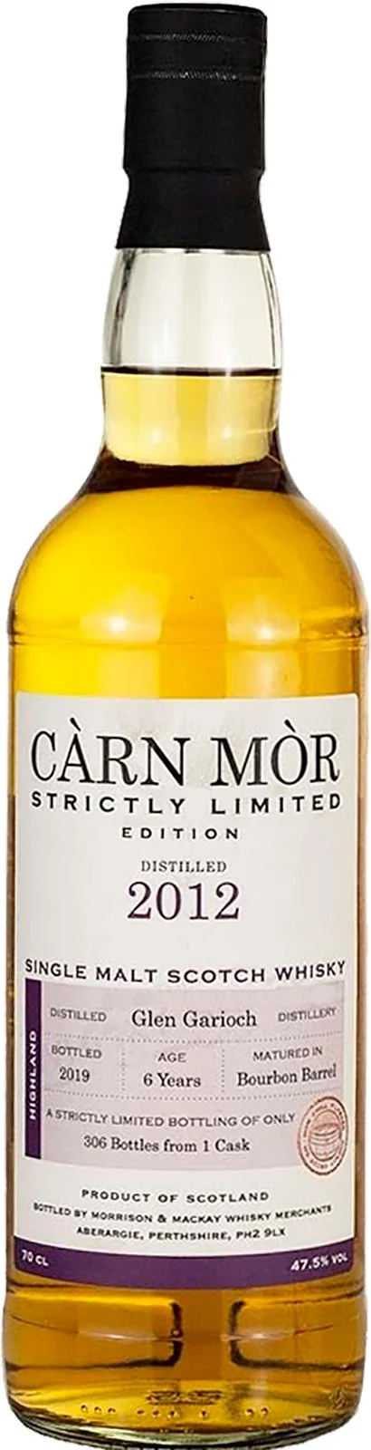 Glen Garioch 2012 (Morrison and MacKay) Càrn Mòr - Strictly Limited Edition 6 Year Old 2019 Release Single Malt Scotch Whisky | 700ML