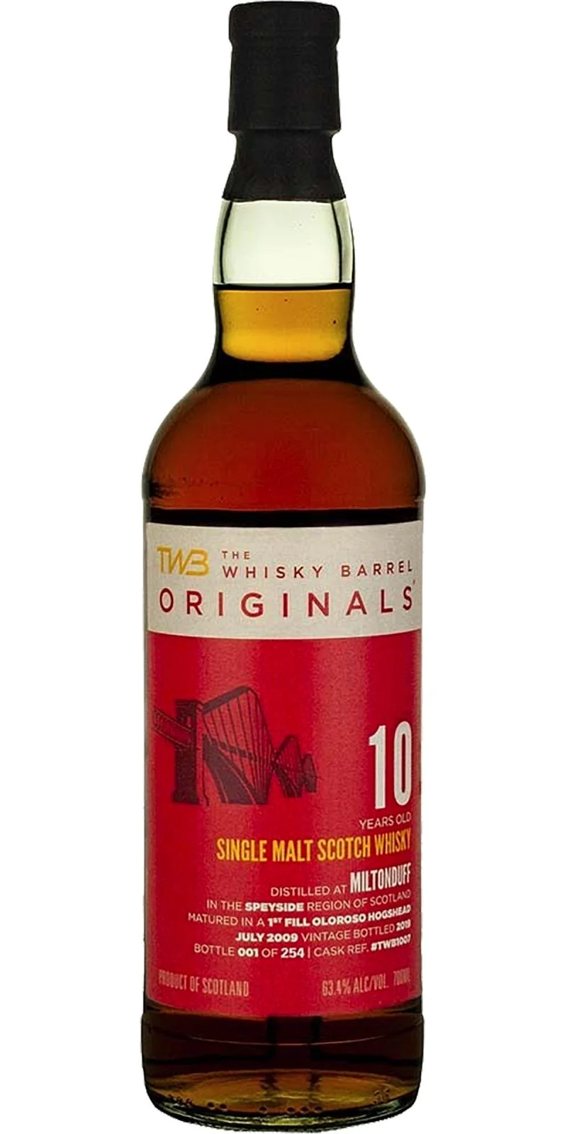 Miltonduff 2009 TWB Originals (Cask #TWB1007) 10 Year Old 2019 Release Single Malt Scotch Whisky | 700ML - Whiskey