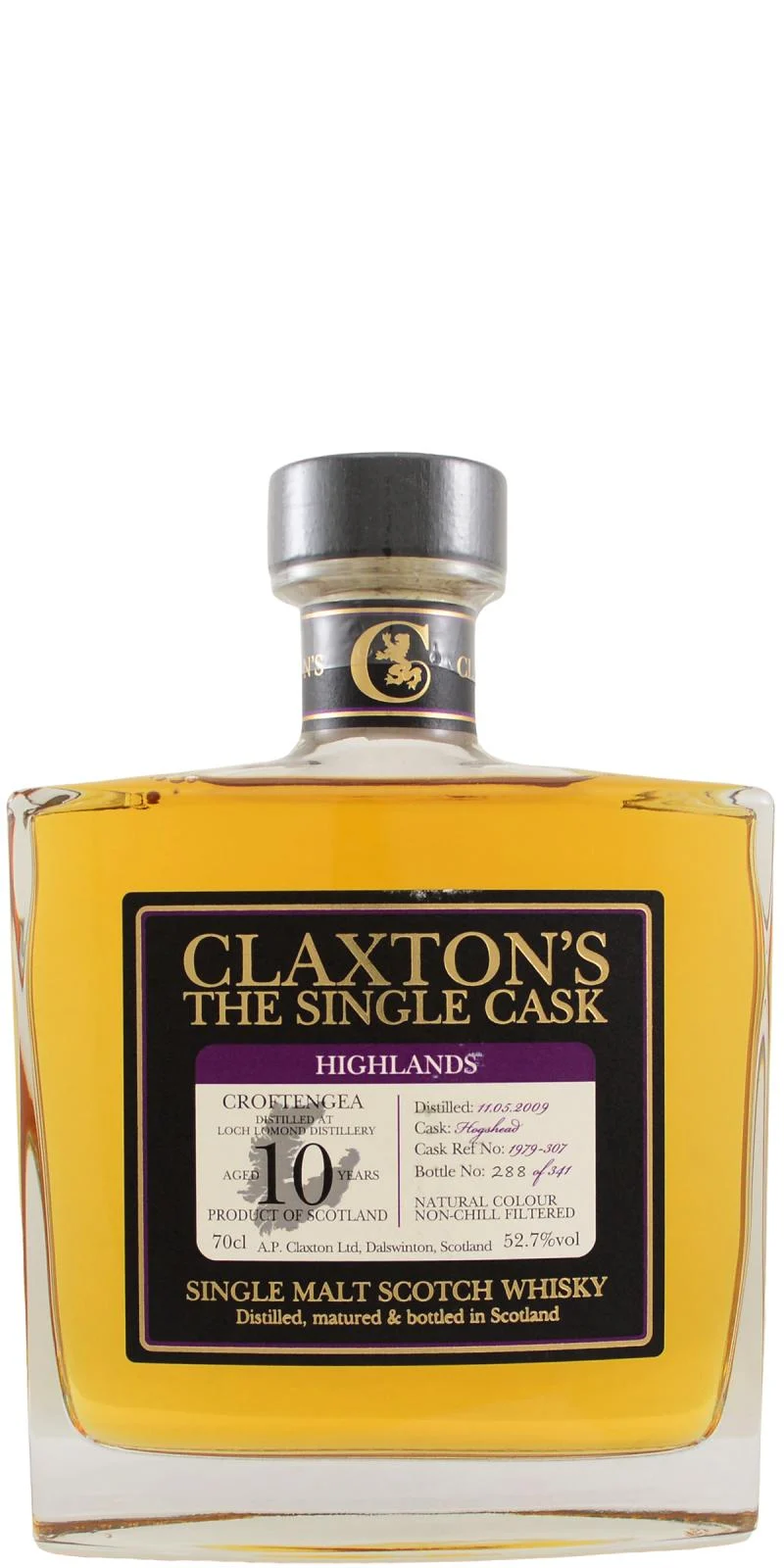 Croftengea 2009 (Claxton's) The Single Cask (Cask #1979-307) 10 Year Old 2019 Release Single Malt Scotch Whisky | 700ML
