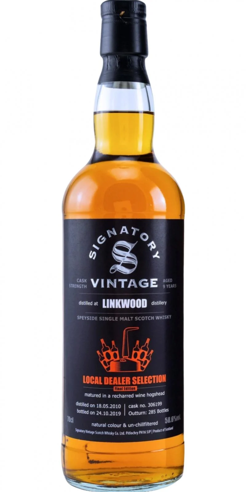 Linkwood 2010 (Signatory Vintage) Local Dealer Selection - Final Edition (Cask #306199) 9 Year Old 2019 Release Single Malt Scotch Whisky | 700ML