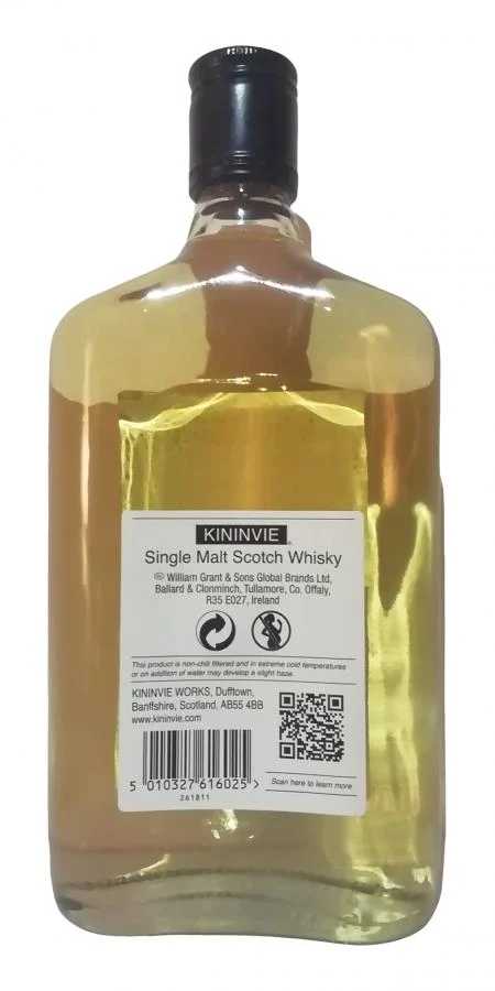Kininvie KVSM001 5 años, lanzamiento en 2019, whisky escocés de malta única | 500ML